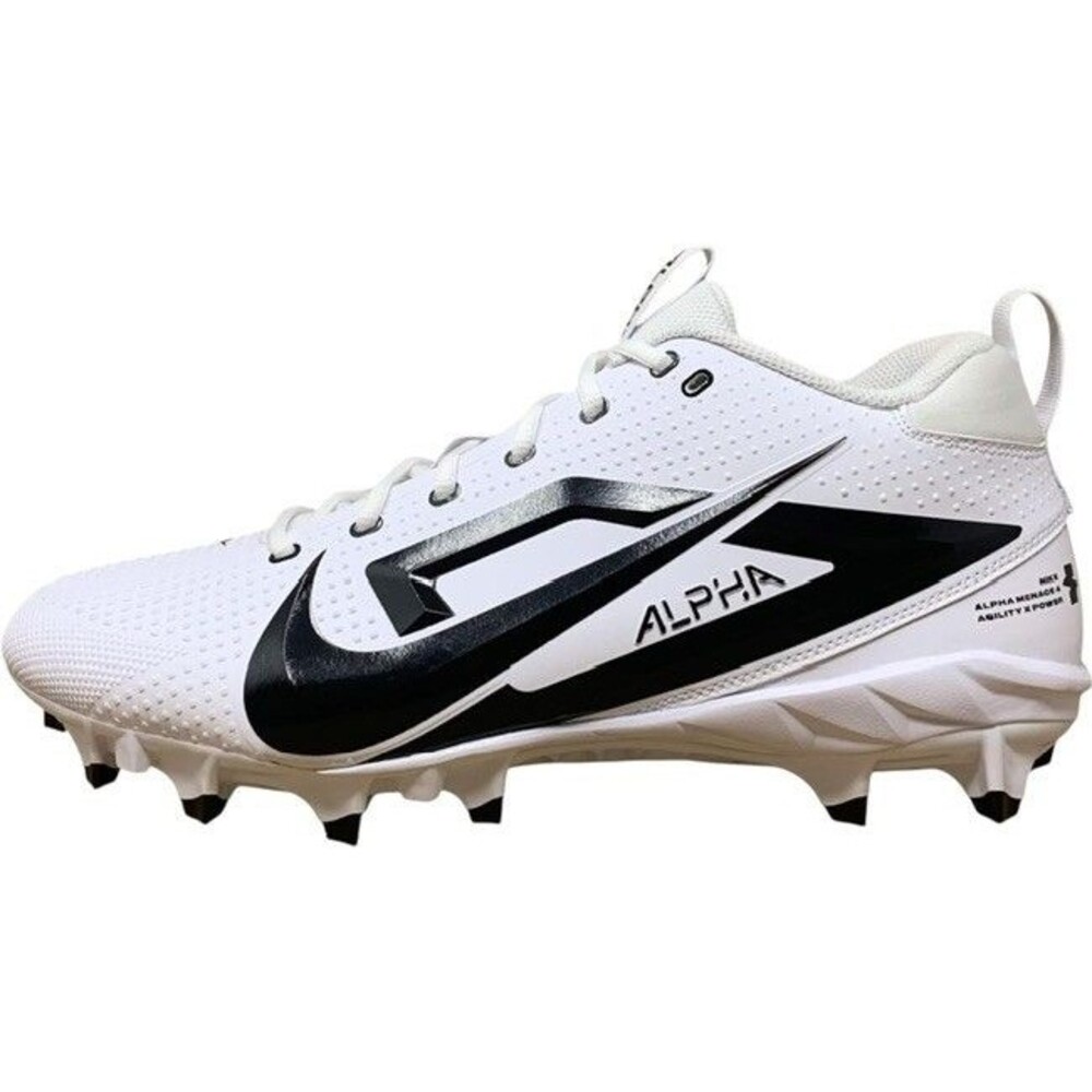 Nike Alpha Menace 4 Varsity Molded Football Cleats White FN0027-100 Mens 16